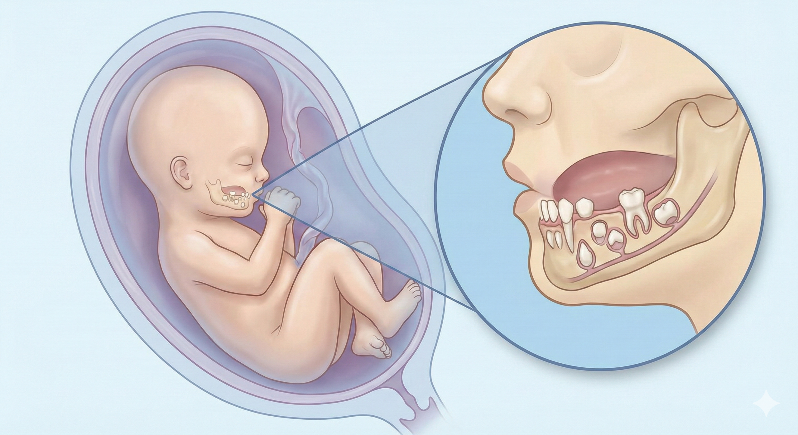 Formation des dents de lait chez le fœtus pendant la grossesse